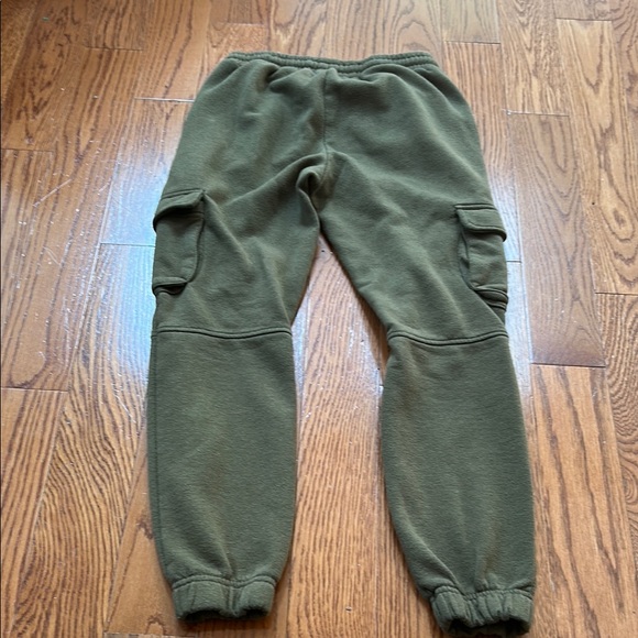 Olive Green Kids Cargo Joggers - Picture 9 of 11